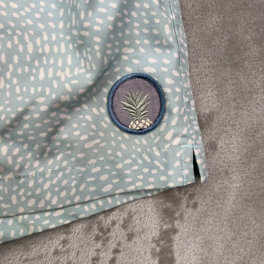 Chubbies Swim Trunks Mens XL Blue‎ Colorblock Speckled Mesh Lined Drawstring